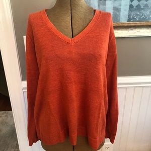 Eileen Fisher Burnt Orange VNeck Sweater